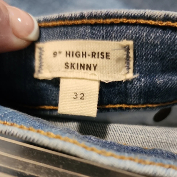 Madewell Medium Blue Distressed Skinny Jeans - Picture 3 of 6